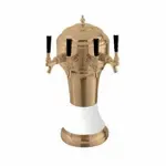 Perlick Perlick Corporation 4056WH3B Roma Draft Beer Tower, Countertop, Glycol-Cooled - 8-1/8" Diameter x 20-1/2"H