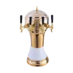 Perlick Perlick Corporation 4056WH4B Roma Draft Beer Tower, Countertop, Glycol-Cooled - 8-1/8" Diameter x 20-1/2"H