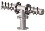 Perlick Perlick Corporation 4061-8 TEE Shaped Brew-Pipe Tower, Countertop, Glycol-Cooled - 37-5/16" W x 17-3/4" H