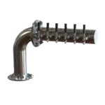 Perlick Perlick Corporation 4062-6R "L" Brew Pipe Draft Beer Tower, Countertop, Glycol-Cooled - 28-3/4"W x 20"H O.A.