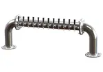 Perlick Perlick Corporation 4066-6R Pass-Thru Brew Pipe Draft Beer Tower, Countertop, Glycol-Cooled - 38-1/8"W x 17-1/2"H