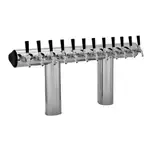 Perlick Perlick Corporation 66500-12BPC Winged Bridge Draft Beer Tower, Countertop, Glycol-Cooled - 36-3/4"W x 16-1/2"H