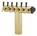 Perlick Perlick Corporation 66500-6BTF Winged Tee Draft Beer Tower, Countertop, Glycol-Cooled - 18-3/4"W x 16-1/2"H