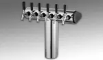 Perlick Perlick Corporation 66500-S8BPC Winged Tee Draft Beer Tower, Countertop, Glycol-Cooled - 24-3/4"W x 16-1/2"H