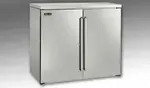 Perlick Perlick Corporation BBRN40 Silver 2 Solid Door Refrigerated Back Bar Storage Cabinet, 120 Volts