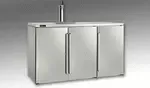 Perlick Perlick Corporation BBRN60 Silver 3 Solid Door Refrigerated Back Bar Storage Cabinet, 120 Volts