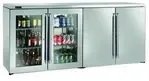 Perlick Perlick Corporation BBRN80 Silver 4 Solid Door Refrigerated Back Bar Storage Cabinet, 120 Volts
