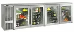 Perlick Perlick Corporation BBS108 Silver 4 Solid Door Refrigerated Back Bar Storage Cabinet, 120 Volts