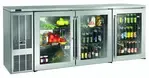 Perlick Perlick Corporation BBS84 Silver 3 Solid Door Refrigerated Back Bar Storage Cabinet, 120 Volts