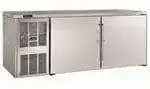 Perlick Perlick Corporation BBSLP60 Silver 2 Solid Door Refrigerated Back Bar Storage Cabinet, 120 Volts