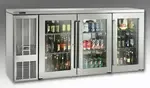 Perlick Perlick Corporation BBSN72 Silver 3 Solid Door Refrigerated Back Bar Storage Cabinet, 120 Volts