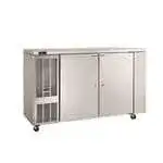 Perlick Perlick Corporation DDC68 2 Taps 1/2 and 1/4 Barrel Draft Beer Cooler - Stainless Steel, 3 Kegs Capacity, 120 Volts