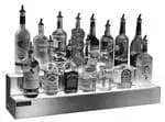 Perlick Corporation LMD2-72R Lighted Liquor Bottle Display, Countertop, 2-Tier with White LED Lighting, - 72"W x 8"D x 8.5"H