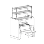 Perlick Perlick Corporation PTS42R-LF Pass-Thru Cocktail Station