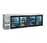 Perlick Perlick Corporation SDBS60 Silver 2 Glass Door Refrigerated Back Bar Storage Cabinet, 120 Volts