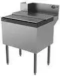 Perlick Perlick Corporation TSD24IC-EC TS Series Extra Capacity Ice Chest, Stainless and Galvanized Steel with 75 lbs. Ice Capacity - 24"W x 24"D