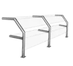 Piper Products/Servolift Eastern CDDC-46 Classic Double Display Protector Guard (Cafeteria Style) for Elite System