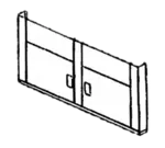 Piper Products/Servolift Eastern HD-46 Hinged doors for 3-opening Elite system