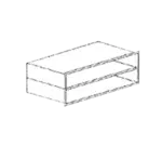 Piper Products/Servolift Eastern ROU-74 Open Understorage with Shelf