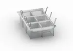 Rational 60.75.307 Portion Basket Kit  includes (6) 1/6 GN frying baskets and frame
