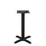 TABLE BASE, 22" X 22" SPIDER, BLACK, 3" X 25" COLUMN