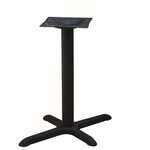 TABLE BASE, 22" X 29" SPIDER, BLACK, 2-PIECE, 3" X 25" COLUMN