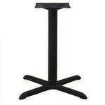 TABLE BASE, 30" X 30" SPIDER, BLACK, 2-PIECE, 3" X 25" COLUMN
