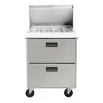 Traulsen Traulsen CLPT-2708-DW 27.88'' 2 Drawer Refrigerated Sandwich / Salad Prep Table with