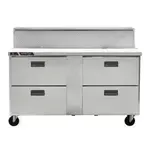 Traulsen Traulsen CLPT-6024-DW 60.25'' 4 Drawer Mega Top Refrigerated Sandwich / Salad Prep Table