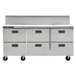 Traulsen Traulsen CLPT-7230-DW 72.50'' 6 Drawer Mega Top Refrigerated Sandwich / Salad Prep Table