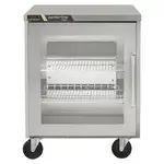 Traulsen Traulsen CLUC-27R-GD-L 27.50'' 1 Section Undercounter Refrigerator with 1 Left Hinged Glass Door and Side / Rear Breathing Compressor