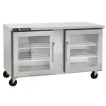 Traulsen Traulsen CLUC-48R-GD-LL 48.25'' 2 Section Undercounter Refrigerator with 2 Left Hinged Glass Doors and Side / Rear Breathing Compressor