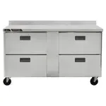 Traulsen Traulsen CLUC-60R-DW-WT 60.25'' 4 Drawer Worktop Refrigerator with Front Breathing Compressor - 16.94 cu. ft.