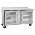 Traulsen Traulsen CLUC-60R-GD-WTLL 60.25'' 2 Door Worktop Refrigerator with Front Breathing Compressor - 16.94 cu. ft.