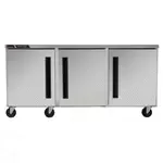 Traulsen Traulsen CLUC-72F-SD-RRR 72.25'' 3 Section Undercounter Freezer with 3 Right Hinged Solid Doors and Side / Rear Breathing Compressor