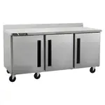 Traulsen Traulsen CLUC-72F-SD-WTLRR 72.25'' 3 Door Worktop Freezer with Side / Rear Breathing Compressor - 18.80 cu. ft.