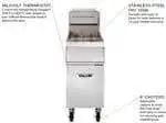 Vulcan Vulcan 1GR35M 15 - 50 lb. Gas Floor Model Full Pot Fryer with Millivolt Thermostatic Controls - 90,000 BTU