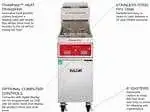 Vulcan Vulcan 1TR65A PowerFry3 51 - 90 lb. Gas Floor Model Full Pot Fryer with Solid State Controls - 80,000 BTU