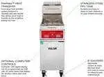 Vulcan Vulcan 1VK45A PowerFry5 15 - 50 lb. Gas Floor Model Full Pot Fryer with Solid State Controls - 70,000 BTU