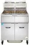 Vulcan Vulcan 2VK65DF PowerFry5™ (2) 65-70 lb. Fryers Gas Floor Fryer with Digital Controls and KleenScreen PLUS® Filtration System, 120 Volts - 160,000 BTU
