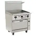 Vulcan Vulcan 36C-36GT Restaurant Gas Range, with (1) 36" Griddle and Convection oven - 95,000 BTU