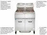 Vulcan Vulcan 3TR45DF PowerFry3™ (3) 45-50 lb. Fryers Gas Floor Fryer with Digital Controls and KleenScreen PLUS® Filtration System, 120 Volts - 210,000 BTU