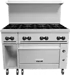 Vulcan Vulcan 48S-8B Restaurant Gas Range, 48" W with 8 (1) Standard Oven and Thermostatic Controls, - 275,000 BTU