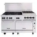 Vulcan Vulcan 60SC-6B24CBP Restaurant Gas Range, 60" W with 6 Burners (1) 24" Charbroiler and (1) Convection Oven & (1) Standard Oven - 278,000 BTU