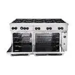 Vulcan Vulcan 60SS-6B24GBP Restaurant Gas Range, 60" W with 6 Burners (1) 24" Griddle/Broiler and (2) Standard Ovens - 268,000 BTU