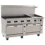 Vulcan Vulcan 72SS-8B24G Restaurant Gas Range, 72" W with 8 Burners (1) 24" Griddle and (2) Standard Ovens - 350,000 BTU