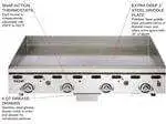 Vulcan Vulcan 960RX-30 60'' Countertop Gas Griddle with Thermostatic Controls - 135,000 BTU