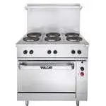 Vulcan Vulcan EV36S-2FP2HT208 Electric 19 kW 6 French Hotplate Oversized Oven Restaurant Range