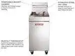 Vulcan Vulcan LG400 15 - 50 lb. Gas Floor Model Full Pot Fryer with Millivolt Thermostatic Controls - 120,000 BTU