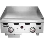 Vulcan Vulcan MSA24 24'' Countertop Gas Griddle with Thermostatic Controls - 54,000 BTU